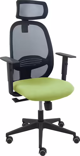 Piqueras y Crespo Silla Cilanco negra malla negra asiento bali verde oliva brazo | 354SNM840B552B10CRPCR | 8435501012283 imagen 1