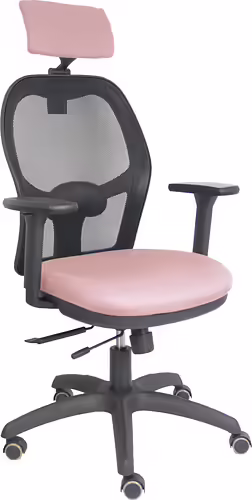 Piqueras y Crespo Silla Jorquera traslack malla negra asiento bali rosa brazos 3 | 15TKM840B710B3DRPCR | 8436586628246 imagen 1