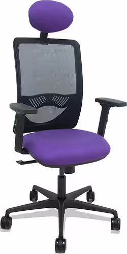 Piqueras y Crespo Silla Zulema sincro malla negra asiento bali lila brazos 2D ru | 390SM840B82B2DB68R65C | 8435501016120 imagen 1