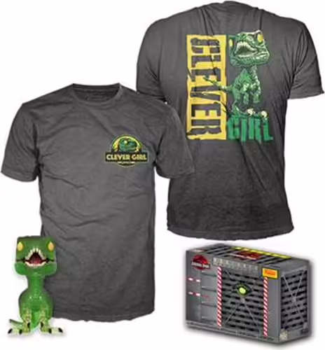 Pop & tee jurassic park clever raptor  funko + camiseta talla l | 889698476300 | 0889698476300 imagen 1