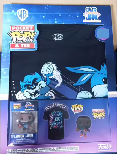 Pop & tee space jam looney tunes lebron james funko + camiseta talla s | 889698604673 | 0889698604673 imagen 1