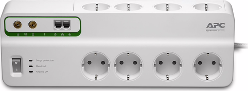 REGLETA APC PMF83VT-GR SOBRETENSION 8 TOMAS 2 RJ11 2 COAXIAL | 0731304313755 imagen 1