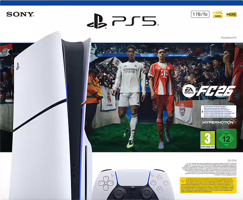 Sony Pack de consola PlayStation 5 1 TB y EA SPORTS FC 26 | 1000049862 | 0711719021780 imagen 1