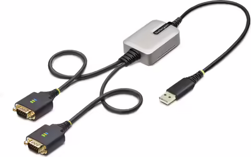 StarTech.com 2P1FFC-USB-SERIAL cambiador de género para cable USB-A 2 x DB-9 RS | 0065030898393 imagen 1