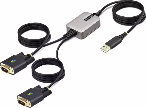 StarTech.com 2P6FFC-USB-SERIAL cambiador de género para cable USB-A 2 x DB-9 RS | 0065030898379 imagen 1
