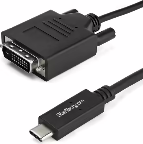 StarTech.com Cable Adaptador Conversor USB-C a DVI - 1m - 1920x1200 negro | CDP2DVIMM1MB | 0065030866460 imagen 1