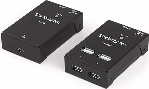 StarTech.com Extensor Alargador USB 2.0 de 4 Puertos por Cable Cat5 o Cat6 - Ext | USB2004EXTV | 65030860031 imagen 1