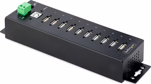 StarTech.com Hub Concentrador USB 2.0 de 10 Puertos - Hub USB Resistente con Pro | USB210AIND-USB-A-HUB | 0065030894616 imagen 1