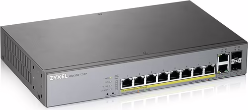 SWITCH ZYWEL GS1350-12HP 10 PTOS GIGABIT PLATA GS1350-12HP-EU0101F | 4718937604388 imagen 1