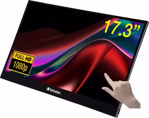 Verbatim 49593 pantalla para PC 43,9 cm (17.3``) 1920 x 1080 Pixeles Full HD Pan | 0023942495932 imagen 1
