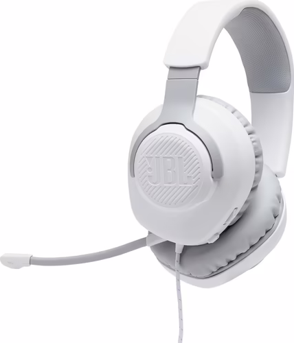 Auricualres gaming jbl quantum 100 conector de 3.5 mm blanco JBLQUANTUM100WHT | 6925281969669 imagen 1