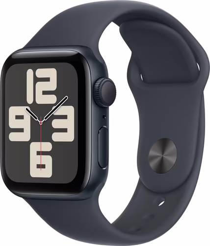 Apple Watch serie SE GPS Caja de Aluminio Medianoche 40mm, color de Correa Media | MXE73QL/A imagen 1