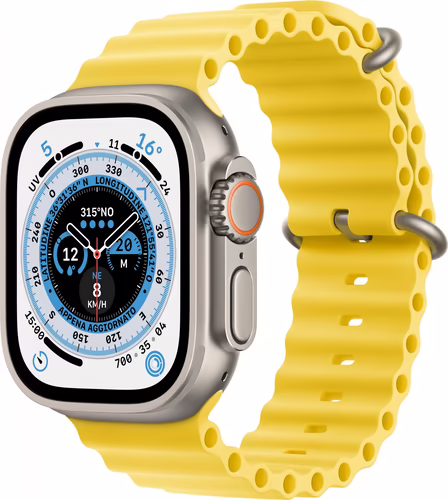 Apple Watch Ultra GPS + Cellular Caja titanio 49mm Correa Ocean Amarilla | MNHG3TY/A | 0194253144052 imagen 1