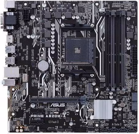 ASUS PRIME A320M-A: (AM4) 4DDR4 VGA DVI HDMI RJ45 mATX | 90MB0VA0-M0EAY0 | 4712900765373 imagen 1
