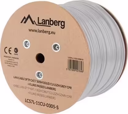 Lanberg LCS7L-11CU-0305-S cable de red Blanco 305 m Cat7 S/FTP (S-STP) | 5901969427646 imagen 1