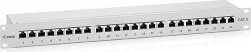 EQUIP 326324 PATCH PANEL 24P CAT-6 GRIS | 4015867109052 imagen 1