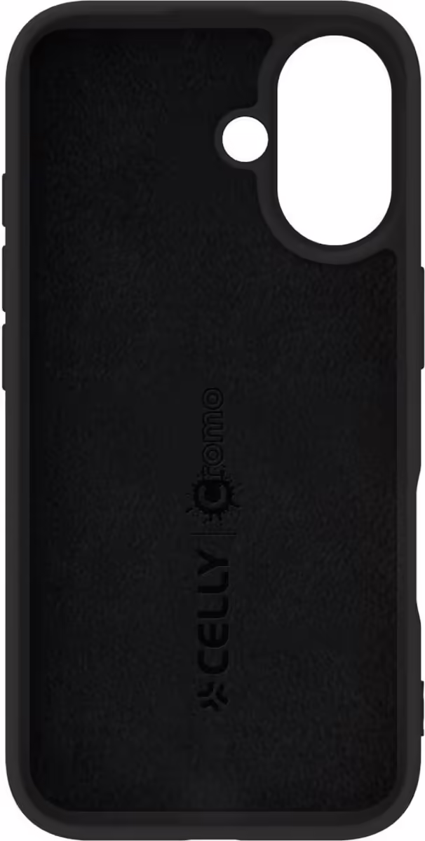 Funda CELLY Cromo iPhone 16 Negra (CROMO1078BK) | 8021735210566 imagen 1