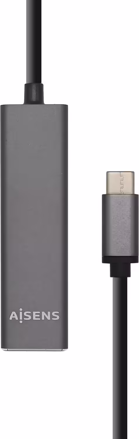 Hub aisens usb 3.1 tipo-c 4 puertos usb 3.0 hembra antracita A109-0403 | 8436574704143 imagen 1