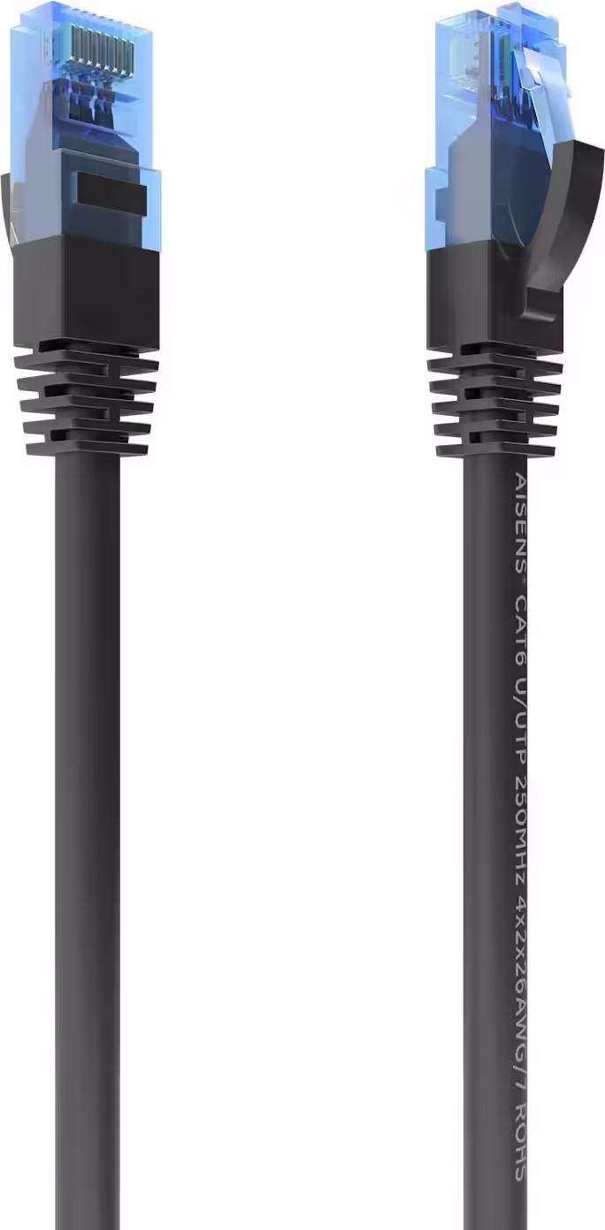 Cable AISENS RJ45 Cat.6 UTP CCA 5m Negro (A135-0848) | 8435739900772 imagen 1