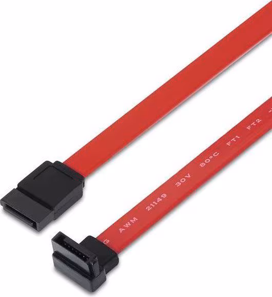 CABLE SATA DATOS ACODADO PARA DISCO DURO  ROJO 0.5M 10.18.0202-OEM | 8433281001343 imagen 1