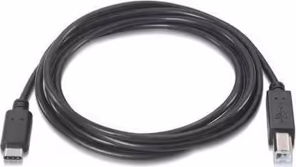 Nanocable USB-B/M a USB-C/M 1m Negro (10.01.2201) | 8433281007734 imagen 1