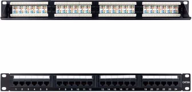 Patch Panel Nanocable 24p Cat.6A 19 1u (10.21.4124) | 8433281012059 imagen 1