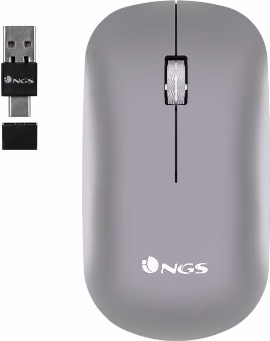 Ratón NGS Óptico Bluetooth 5.1 2400dpi Gris (SNOOP-RB) | 8435430618914 imagen 1