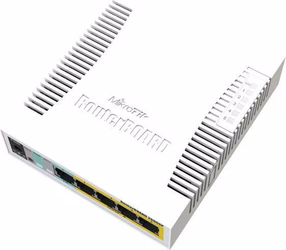 Switch Mikrotik 5xRJ45 GbE 1xSFP PoE (CSS106-1G-4P-1S) | 5902560365917 imagen 1