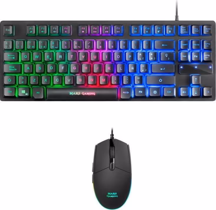 Mars Gaming MCPTKLES teclado + raton usb español Negro | 4710562755442 imagen 1