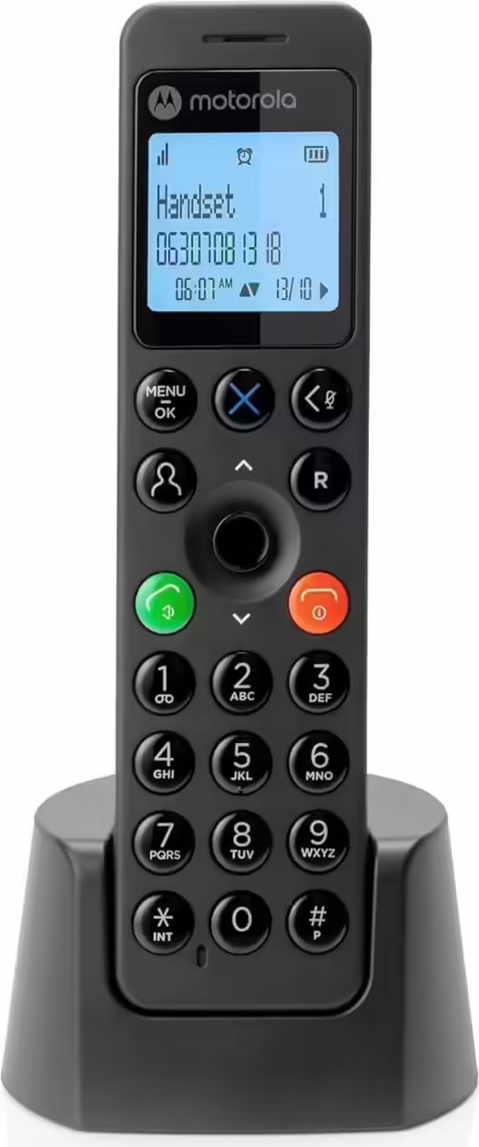 Teléfono Inalámbrico Motorola DOT201 DECT Negro | 107DOT201BLACK | 5055374716908 imagen 1