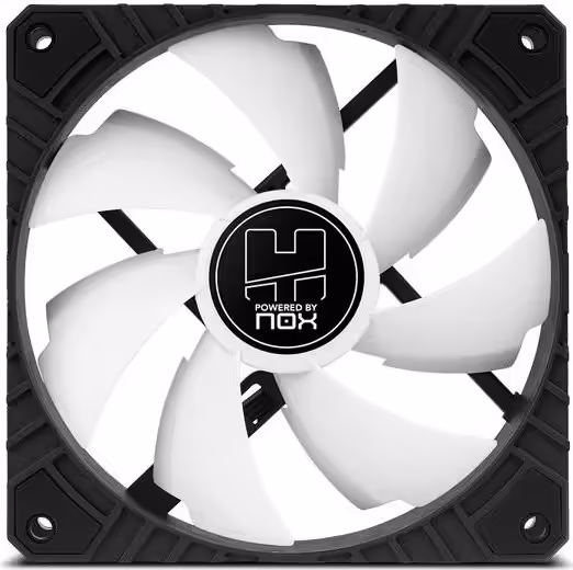 NOX H-FAN PRO Carcasa del ordenador Ventilador 12 cm Negro, Blanco | NXHUMMERHFANPROWN | 8436587972348 imagen 1