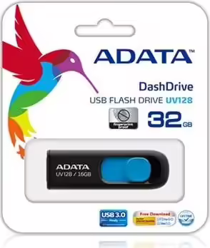 ADATA DashDrive UV128 pendrive 128gb unidad flash USB USB tipo A 3.2 Gen 1 3.1 G | AUV128-128G-RBE | 4713435799444 imagen 1