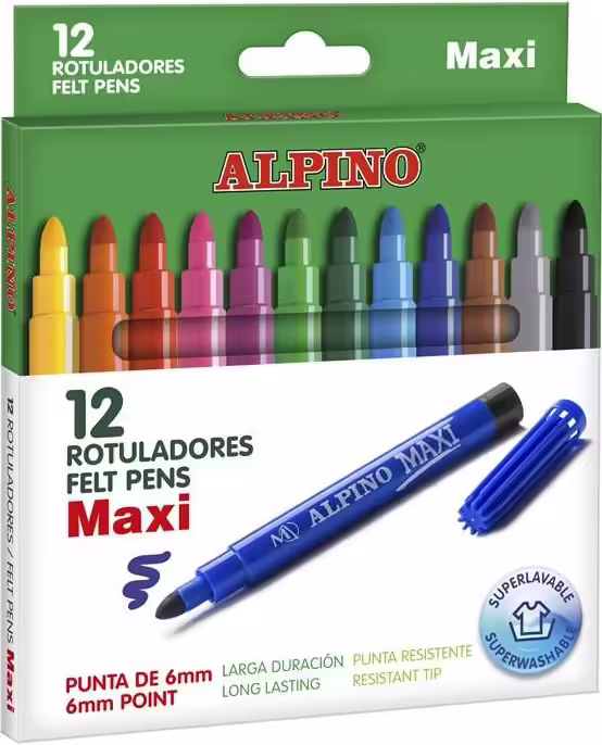 Alpino AR000006 rotulador Extra-grueso Multicolor 12 pieza(s) | 8413240449362 imagen 1