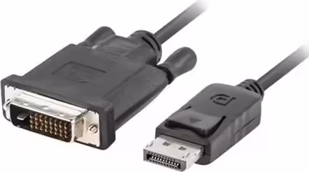 CABLE LANBERG DISPLAYPORT MACHO A DVI-D 24+1 1.8METROS NEGRO CA-DPDV-10CU-0018-B | CA-DPDV-10CU-0018-BK | 5901969416411 imagen 1