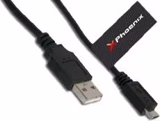 cable phoenix usb-a macho a micro usb b 5 pines macho 1m negro PHCABLEUSBAMICRO1 | PHCABLEUSBAMICRO10 | 8436043201067 imagen 1