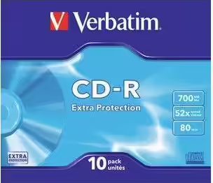 CD-R VERBATIM 10 UNIDADES 700MB 52x 43415 | 4007249434159 imagen 1