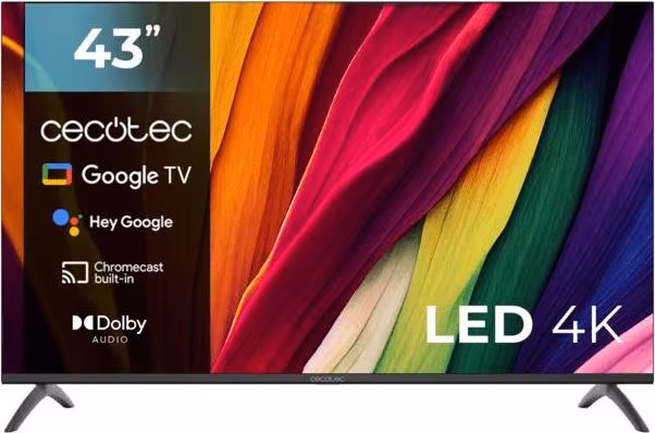 Cecotec ALU40043 109,2 cm (43``) 4K Ultra HD Smart TV Negro | 8435484009782 imagen 1