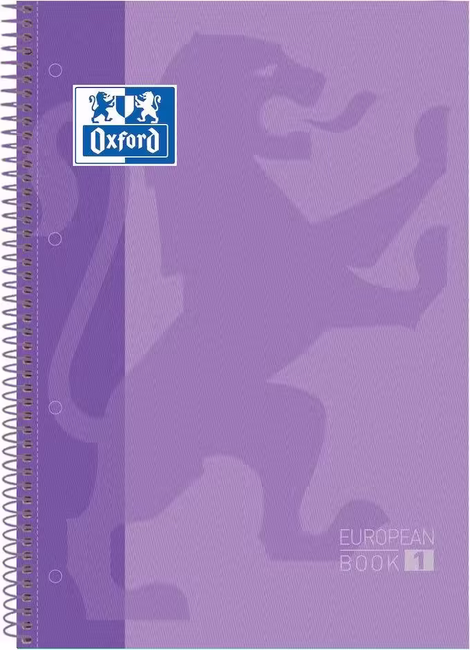 CUADERNO OXFORD ESPIRAL A4+ TAPA EXTRADURA VIOLETA 100430201 | 8412771083021 imagen 1