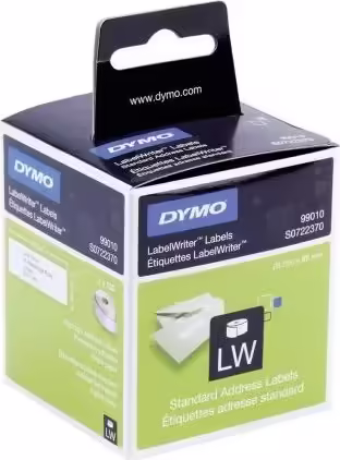 ETIQUETAS DYMO LABEL WRITER PAPEL PARA DIRECCIONES 130 X 2 ROLLOS BLANCAS DE 89X | S0722370 | 5411313990103 imagen 1