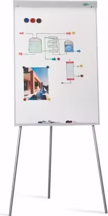 FAIBO Caballete metálico blanco 70x102 cm. | 8425901901003 imagen 1