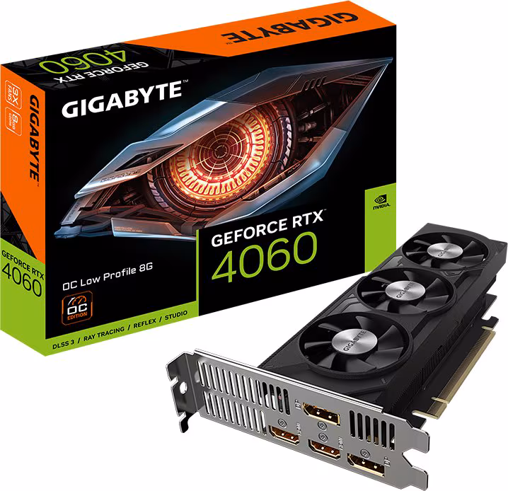 Gigabyte GeForce RTX 4060 OC Low Profile 8GB GDDR6 | GV-N4060OC-8GL | 4719331314453 imagen 1
