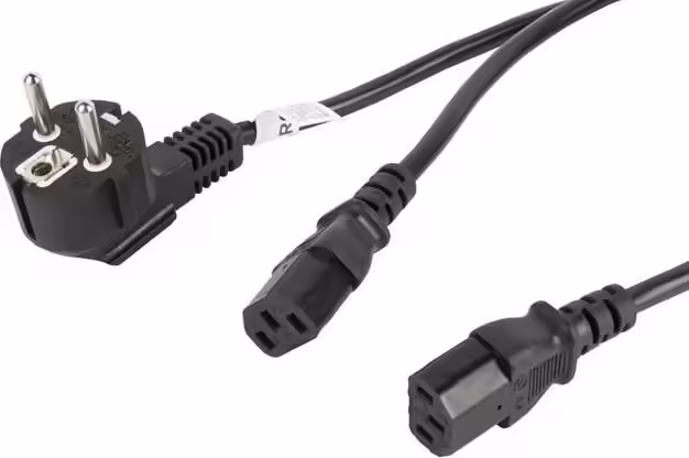Lanberg CA-C13C-13CC-0018-BK cable de alimentación Negro 2 m C13 acoplador CEE7 | 5901969409789 imagen 1