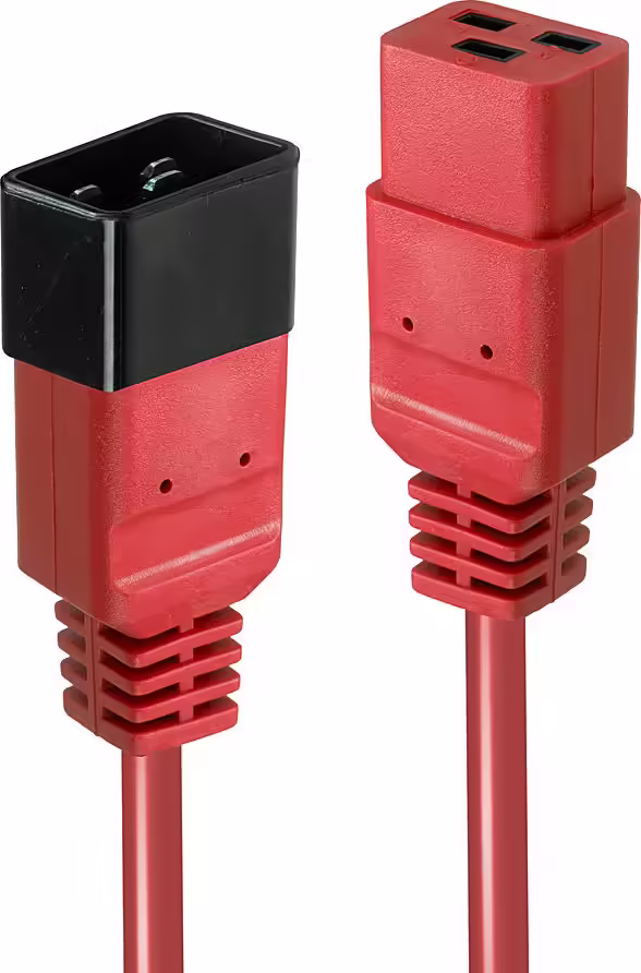 Lindy 30123 cable de transmisión Rojo 1 m C19 acoplador C20 acoplador | 4002888301237 imagen 1