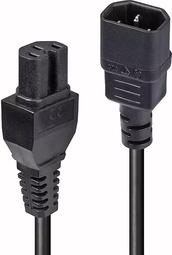 Lindy 30314 cable de transmisión Negro 2 m C14 acoplador C15 acoplador | LINDY30314 | 4002888303149 imagen 1