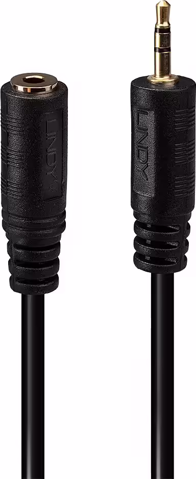 Lindy 35698 cable de audio 0,2 m 2,5mm 3,5mm Negro | LINDY35698 | 4002888356985 imagen 1