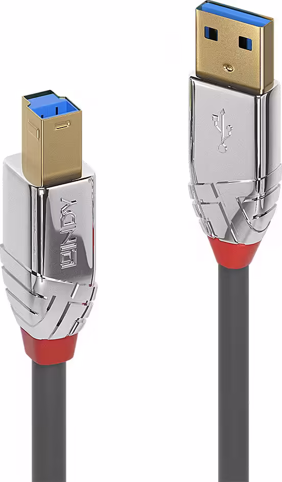 Lindy 36660 cable USB 0,5 m USB 3.2 Gen 1 (3.1 Gen 1) USB A USB B Cromo, Gris | LINDY36660 | 4002888366601 imagen 1