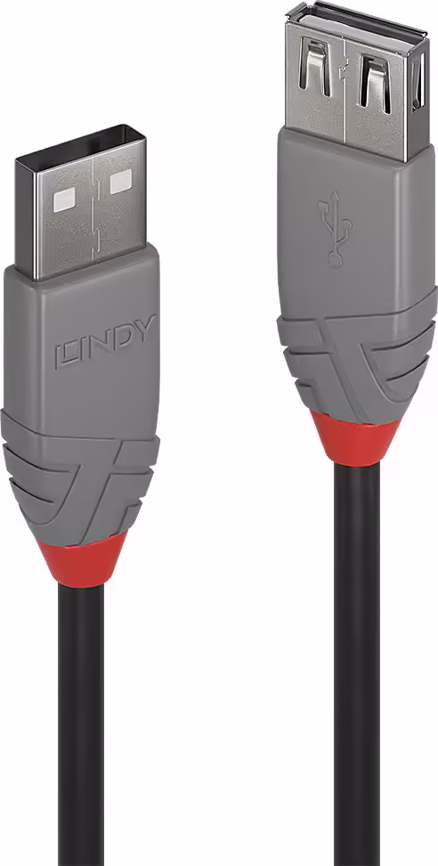 Lindy 36705 cable USB 5 m USB 2.0 USB A Negro, Gris | LINDY36705 | 4002888367059 imagen 1