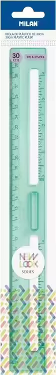 Milan Regla 30 cm transparente serie New Look, verde | 353801NL | 8411574100775 imagen 1