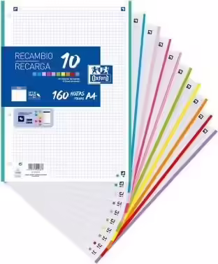 Oxford 400106627 papel de cuaderno 210 x 297 mm (A4) 160 hojas | 8412771022877 imagen 1