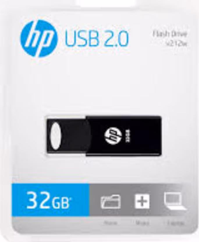PENDRIVE HP 32GB USB2.0 V212 NEGRO | HPFD212B-32 | 4712847096424 imagen 1